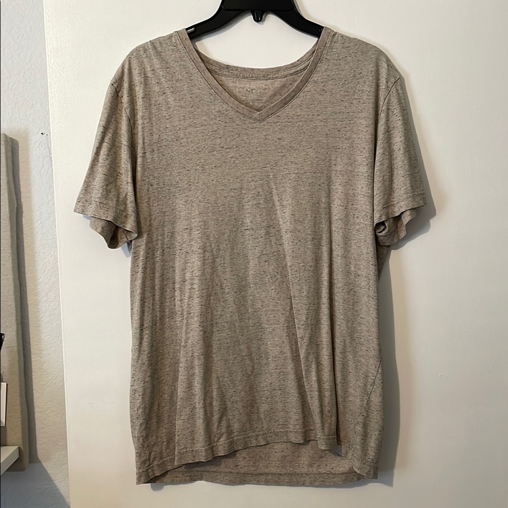 Banana Republic Gray Short Sleeve V-Neck Tee